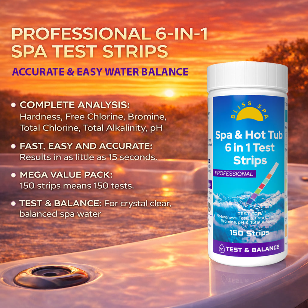 Bliss Spa & Hot Tub 6 in 1 Test Strips