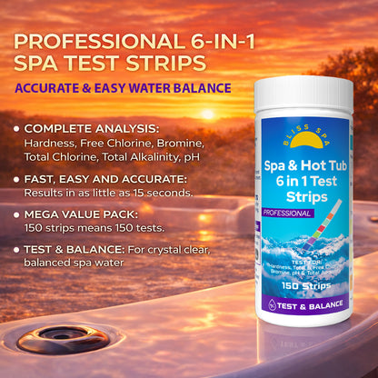 Bliss Spa & Hot Tub 6 in 1 Test Strips