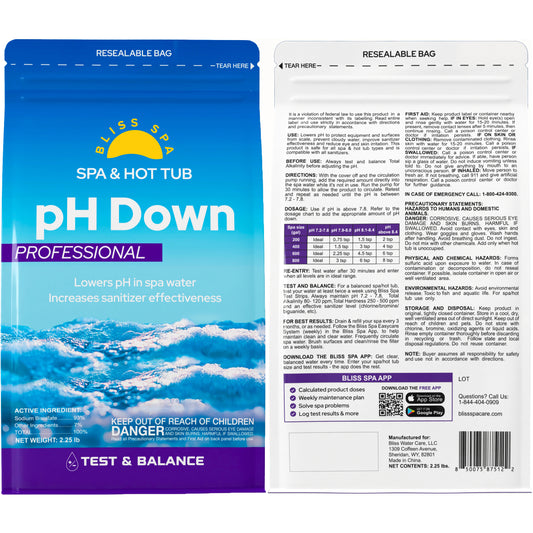 Bliss Spa & Hot Tub pH Down