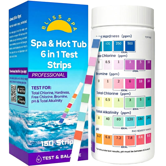 Bliss Spa & Hot Tub 6 in 1 Test Strips
