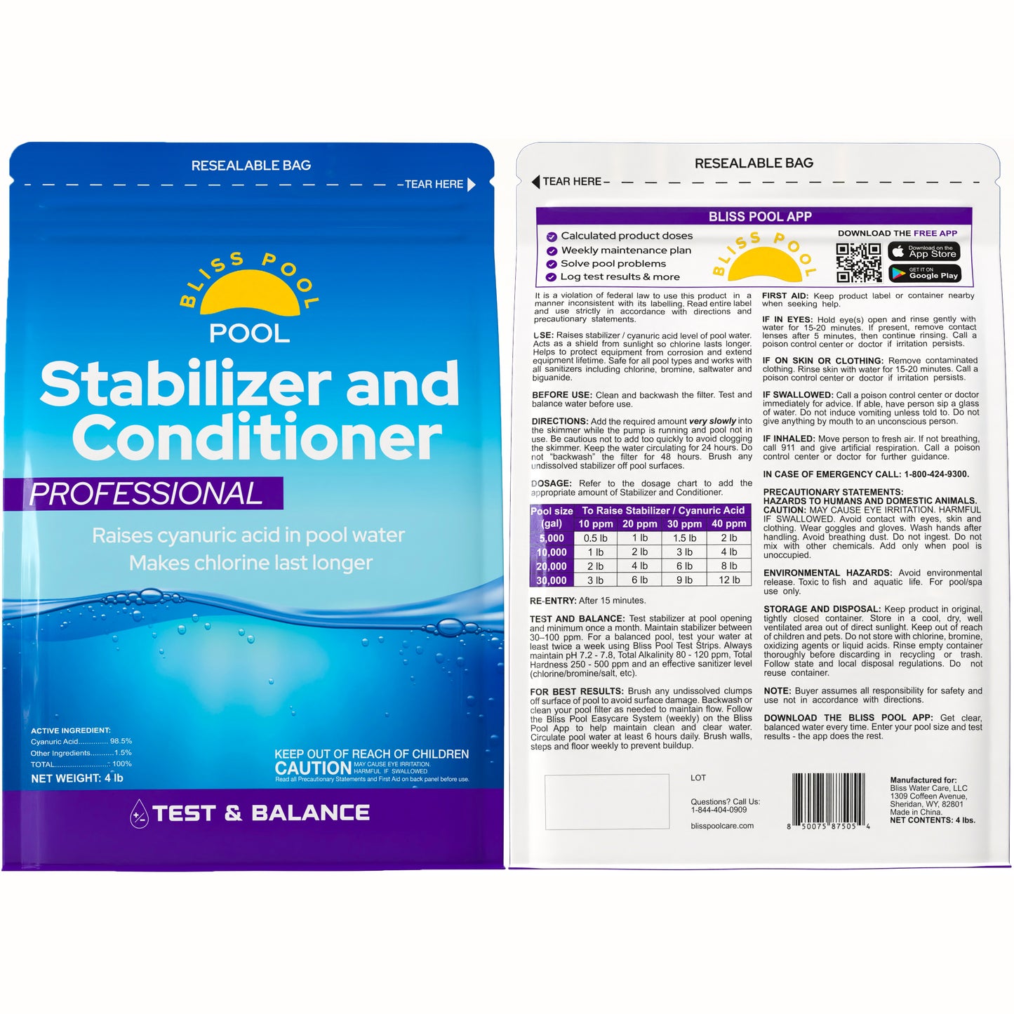 Bliss Pool Chlorine Stabilizer & Conditioner