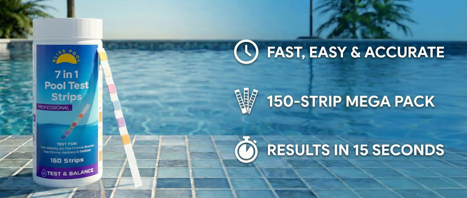 Bliss Pool 7 in 1 Test Strips